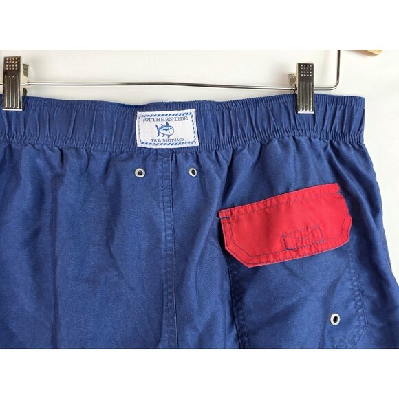 Southern Tide Skipjack Swim Trunks Men's Size Large Blue Lined Swimsuit Shorts - Picture 8 of 11